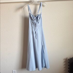 Light Blue Midi/Maxi Dress with Slit